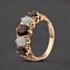 Pre-Owned 9ct Yellow Gold Opal & Garnet Oval Five Stone Dress Ring 41104820