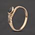 Pre-Owned 9ct Yellow Gold Sapphire & Cubic Zirconia Crossover Dress Ring 41104822