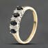 Pre-Owned 9ct Yellow Gold Sapphire & Cubic Zirconia Half Eternity Ring 41104829