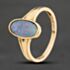 Pre-Owned Yellow Gold Opal Doublet Oval Dress Ring 41104837