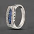 Pre-Owned 18ct White Gold Sapphire & Brilliant Cut Diamond Cluster Ring 41121020