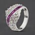 Pre-Owned 14ct White Gold Ruby & 0.88ct Brilliant Cut Diamond Dress Ring 41121035