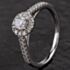 Pre-Owned 18ct White Gold Tolkowsky 0.50ct Diamond Halo Cluster Ring 41482501