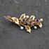 Pre-Owned 9ct Yellow Gold Amethyst & Akoya Cultured Pearl Foliate Brooch 41131137