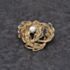 Pre-Owned 9ct Yellow Gold Pearl Swirling Leaf Design Brooch 41131166