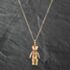 Pre-Owned 9ct Yellow Gold Cubic Zirconia Teddy Pendant & 18 Inch Curb Chain 41142267