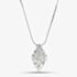 Pre-Owned 14ct White Gold 1.14ct Brilliant Cut Diamond Marquise Shaped Pendant & 18 Inch Chain 41142328