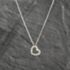 Pre-Owned 9ct White Gold 0.05ct Diamond Rubover Set Pendant & 16 Inch Curb Chain 41142378
