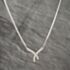 Pre-Owned 9ct White Gold 0.50ct Brilliant Cut Diamond Crossover Pendant & 16 Inch Herringbone Chain 41142413