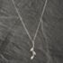 Pre-Owned 9ct White Gold White, Pink And Green Cubic Zirconia Branch And Leaf Pendant & 18 Inch Curb Chain 41142528