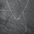 Pre-Owned 14ct Yellow Gold Diamond Crescent Shaped Safety Pin Pendant & 17 Inch Curb Chain 41142718