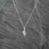 Pre-Owned 9ct White Gold Cubic Zirconia Pendant & 18 Inch Curb Chain 41142826