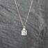 Pre-Owned 18ct White Gold 0.25ct Princess Cut Diamond Square Four Stone Pendant & 18 Inch Curb Chain 41142893
