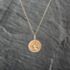 Pre-Owned 9ct Yellow Gold Round St Christopher Pendant & 18 Inch Curb Chain 41143067