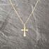 Pre-Owned 9ct Yellow Gold Engraved Cross Pendant & 20 Inch Curb Chain 41143109