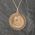 Pre-Owned 9ct Yellow Gold Round St Christopher Pendant & 18 Inch Curb Chain 41143125