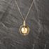 Pre-Owned Vintage Two Colour Gold Swivel Ball Pendant & 18 Inch Curb Chain 41143185