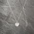 Pre-Owned 9ct White Gold Pink Heart Pendant & 18 Inch Curb Chain 41143229