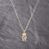 Pre-Owned 9ct Yellow Gold Cubic Zirconia Set Moveable Teddy Bear Pendant & 17 Inch Belcher Chain 41143248