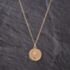 Pre-Owned 9ct Yellow Gold Round St Christopher Pendant & 18 Inch Curb Chain 41143253