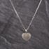Pre-Owned 9ct White Gold 0.15ct Diamond Pave Set Heart Gemstone Pendant & 18 Inch Belcher Chain 41143271