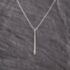 Pre-Owned 18ct White Gold Brilliant Cut Diamond Set Bar Pendant & 16 Inch Curb Chain 41143299
