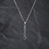 Pre-Owned 9ct White Gold Black & White Cubic Zirconia Pendant & 18 Inch Curb Chain 41143307
