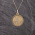 Pre-Owned 9ct Yellow Gold Round St Christopher Pendant & 18 Inch Curb Chain 41143359