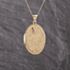 Pre-Owned 9ct Yellow Gold Oval Celtic Design Locket Pendant & 18 Inch Curb Chain 41143367
