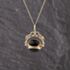 Pre-Owned Yellow Gold Multi Stone Swivel Pendant & 18 Inch Curb Chain 41143368