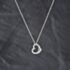 Pre-Owned 9ct White Gold Open Heart Pendant & 18 Inch Prince Of Wales Chain 41143396