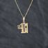 Pre-Owned 9ct Yellow Gold Number One Mum Pendant & 18 Inch Curb Chain 41143421