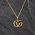 Pre-Owned 18ct Yellow Gold Gucci Gg Pendant & Adjustable Trace Chain 41143435
