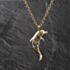 Pre-Owned 9ct Yellow Gold Cubic Zirconia Dolphin Gemstone Pendant & 19 Inch Belcher Chain 41143440
