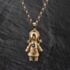 Pre-Owned 9ct Yellow Gold Cubic Zirconia Ragdoll Gemstone Pendant & 26 Inch Belcher Chain 41143442