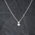 Pre-Owned 18ct White Gold 0.08ct Brilliant Cut Diamond Two Stone Pendant & 16 Inch Trace Chain 41143448