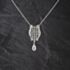 Pre-Owned 14ct White Gold 2.00ct Diamond Dropper Pendant & 18 Inch Spiga Chain 41143451
