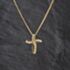 Pre-Owned 9ct Yellow Gold Cubic Zirconia Set Cross Pendant & 16 Inch Curb Chain 41143464