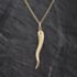 Pre-Owned 9ct Yellow Gold Horn Of Plenty Pendant & 18 Inch Curb Chain 41143468