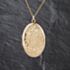 Pre-Owned Vintage 9ct Yellow Gold Hand Engraved Large Oval Locket Pendant & 20 Inch Prince Of Wales Chain 41143485