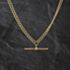 Pre-Owned 9ct Yellow Gold T-Bar Pendant & 18 Inch Curb Chain 41143500