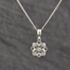 Pre-Owned 9ct White Gold Diamond Flower Pendant & 18 Inch Curb Chain 41143530