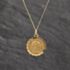 Pre-Owned 9ct Yellow Gold Mary Scollop Edged Pendant & 18 Inch Curb Chain 41143540
