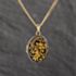 Pre-Owned 9ct Yellow Gold Enamel Oval Locket Pendant & 18 Inch Curb Chain 41143554
