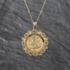 Pre-Owned 9ct Yellow Gold St George Pendant & 18 Inch Curb Chain 41143575