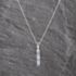 Pre-Owned White Gold Iolite Six Stone Bar Gemstone Pendant & 18 Inch Curb Chain 41143600