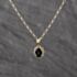 Pre-Owned 9ct Yellow Gold Sapphire Oval Pendant & 18 Inch Belcher Chain 41143626