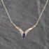 Pre-Owned 9ct Two Colour Gold Amethyst & Diamond Pendant & 15 Inch Prince Of Wales Chain 41143633