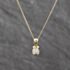 Pre-Owned 9ct Yellow Gold Diamond Single Stone Pendant & 18 Inch Curb Chain 41143636