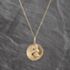 Pre-Owned 9ct Yellow Gold Round St Christopher Pendant & 18 Inch Curb Chain 41143648